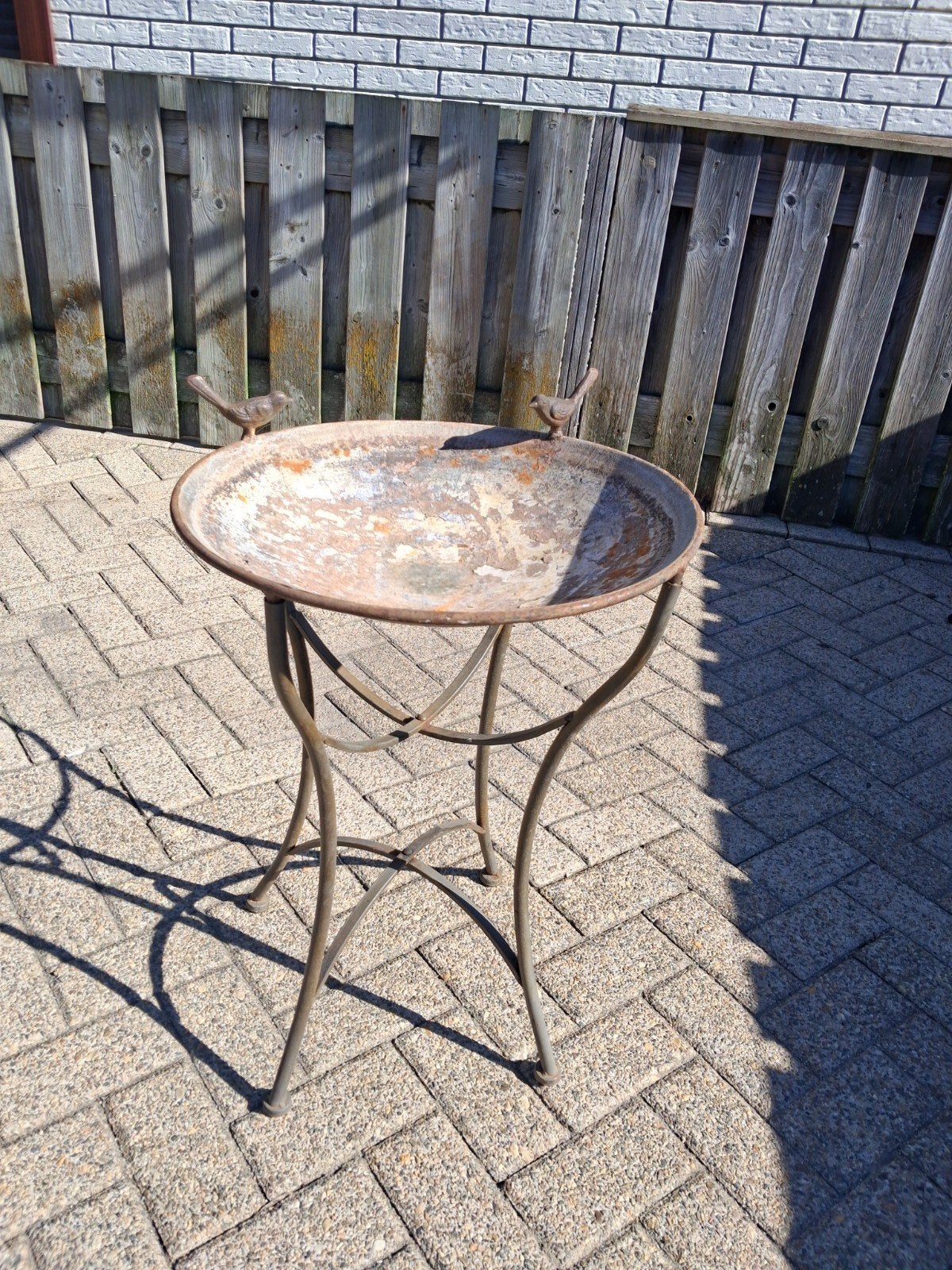 Vogelbad op standaard - Metaal, Tuin en Terras, Ophalen