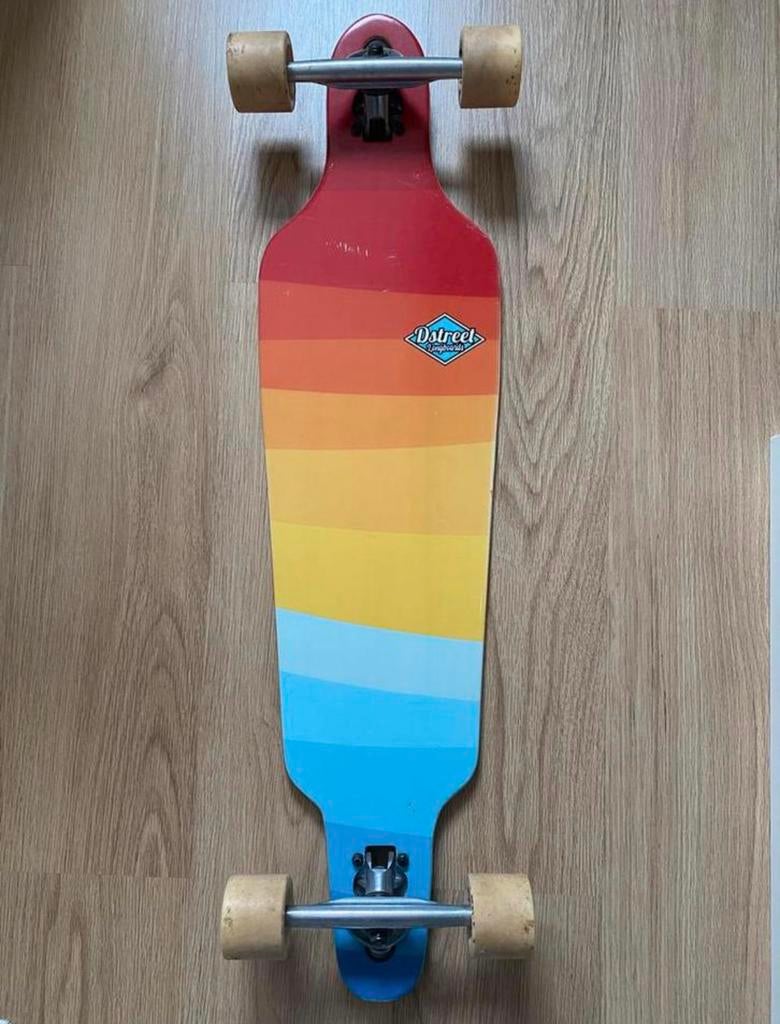 D street Drop-through longboard horizon, Ophalen of Verzenden, Gebruikt, Skateboard, Longboard