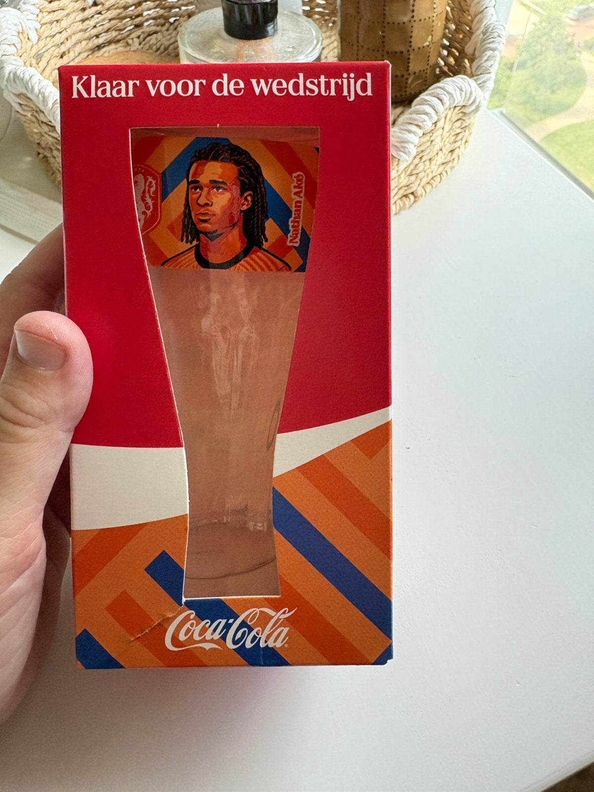 Coca cola glas nathan aké, Ophalen, Zo goed als nieuw, Frisdrankglas