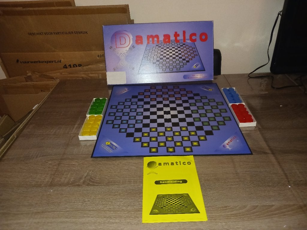 Damatico (dammen met 4 personen), Een of twee spelers, Ophalen of Verzenden, Nieuw, Damatico