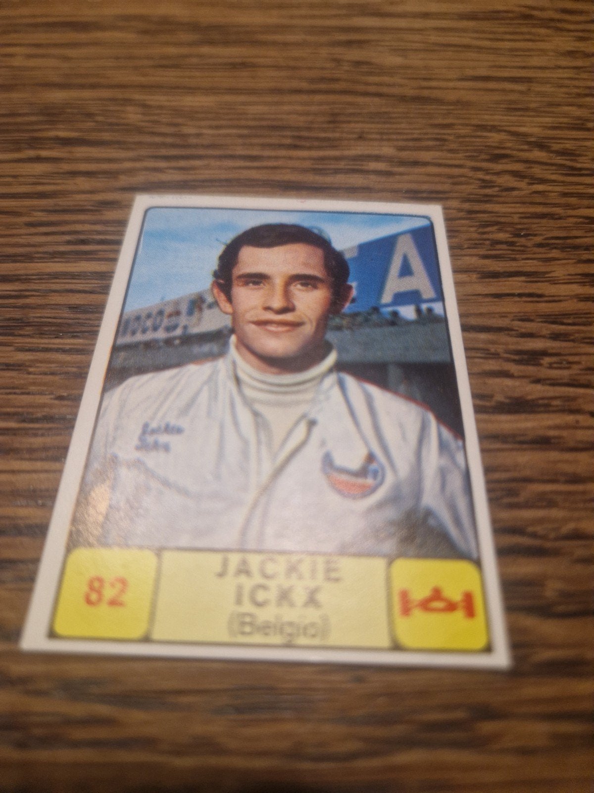 panini jackie ickx, Ophalen of Verzenden, Zo goed als nieuw, Buitenlandse clubs, Poster, Plaatje of Sticker