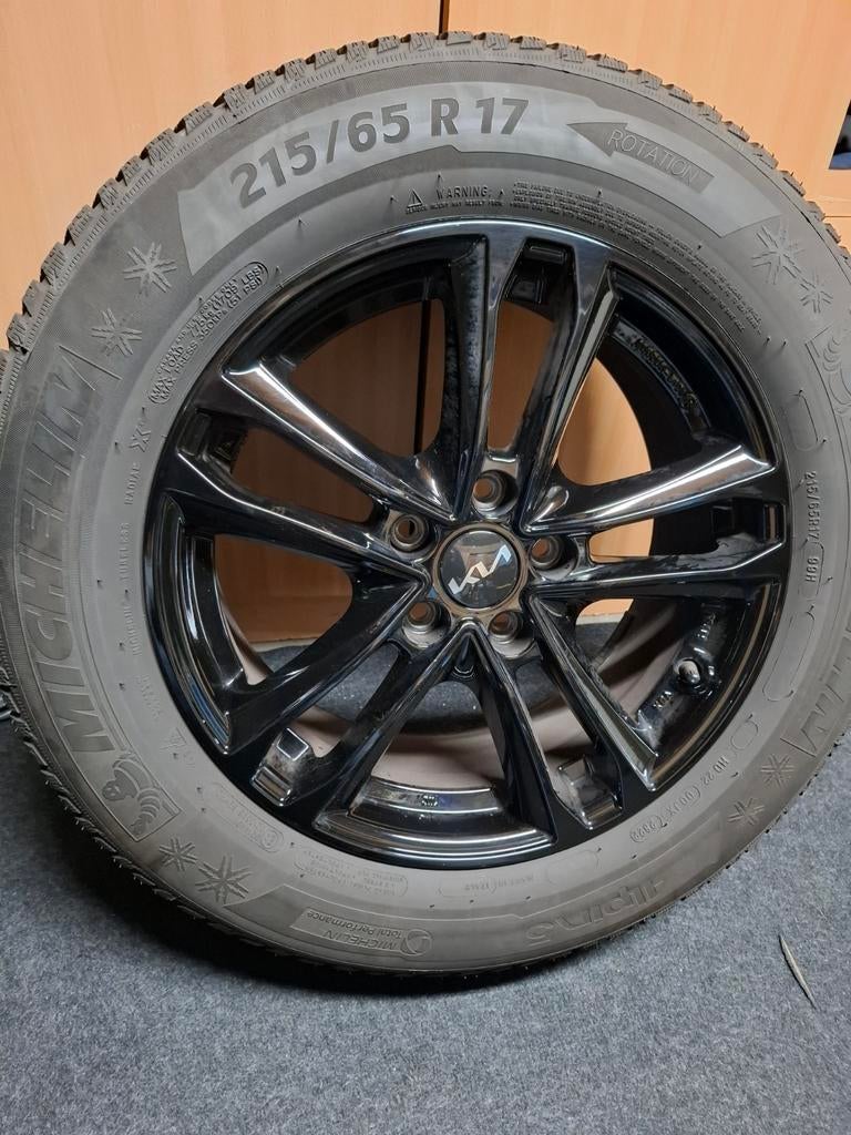 Michelin Alpin 5 Winterbanden 215/65  R17 op velg, Auto-onderdelen, Banden en Velgen, Ophalen, Banden en Velgen, 17 inch, Winterbanden