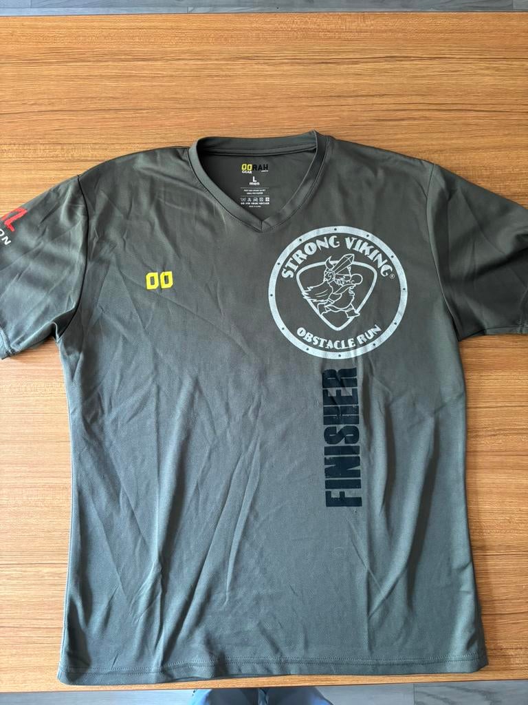 Strong viking finisher shirt, Ophalen of Verzenden, Zo goed als nieuw, Maat 52/54 (L), Grijs