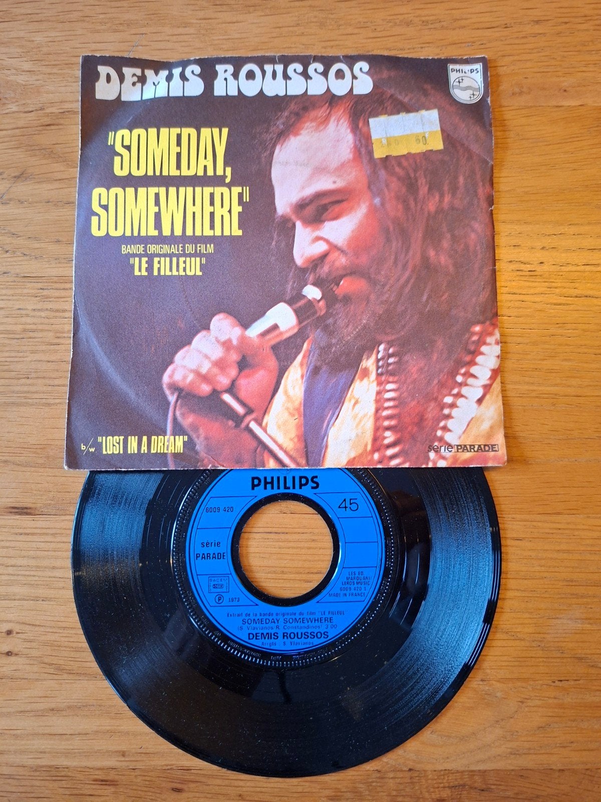 Demis Roussos - Someday, Somewhere (Vinyl Single), Gebruikt, 7 inch, Ophalen of Verzenden, Pop