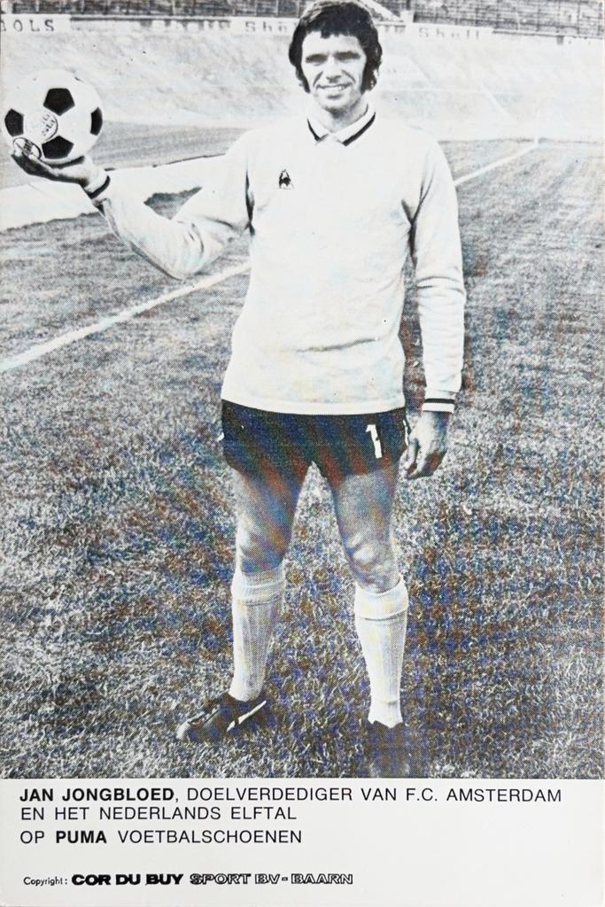 Spelerskaart Jan Jongbloed - FC Amsterdam / DWS, Verzenden, Zo goed als nieuw, Ajax, Spelerskaart