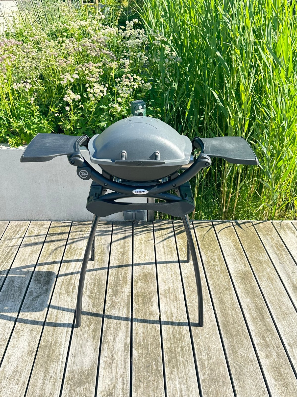 Weber Q1400 elektrische barbecue met onderstel en hoes, Ophalen, Gebruikt