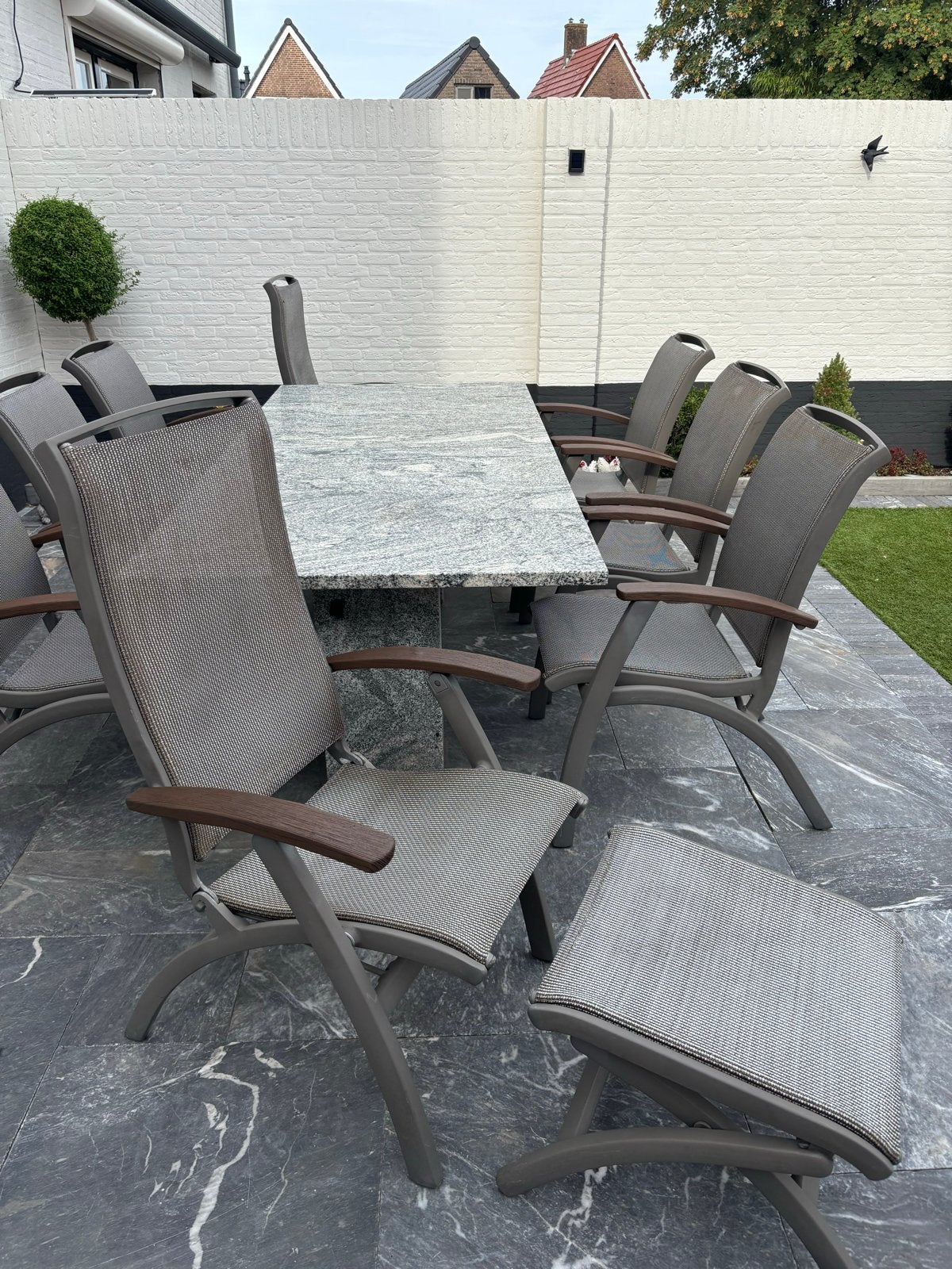 Hartman Prestige Tuinstoelen: 6 Stuks + 2 Verstelbaar met Vo, Tuin en Terras, Ophalen, Gebruikt, Textileen, Verstelbaar