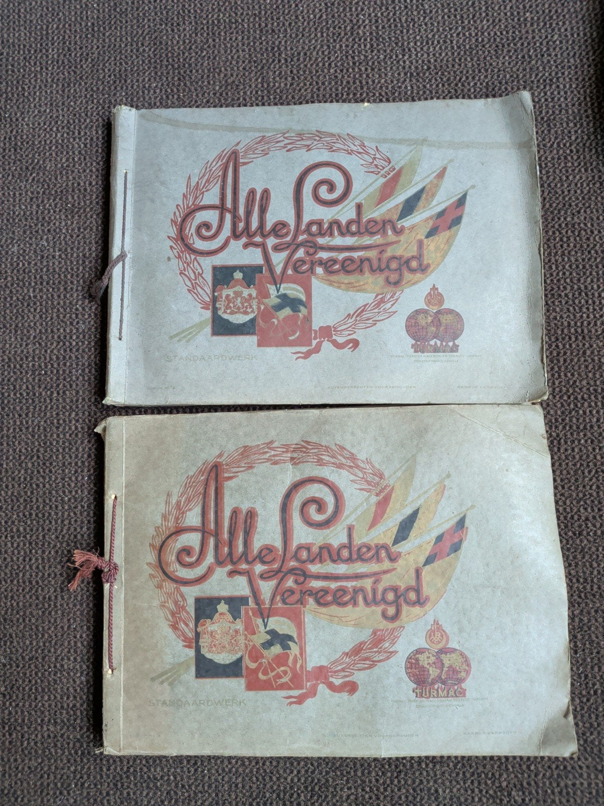 2x Oud Turmac Tabaksalbum met Zijden Doekjes (ca.  1930), Verzamelen, Ophalen of Verzenden