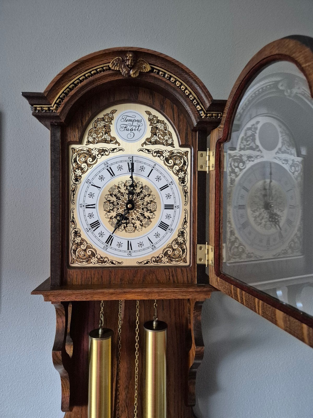 Klassieke staartklok , in goede staat., Antiek en Kunst, Ophalen