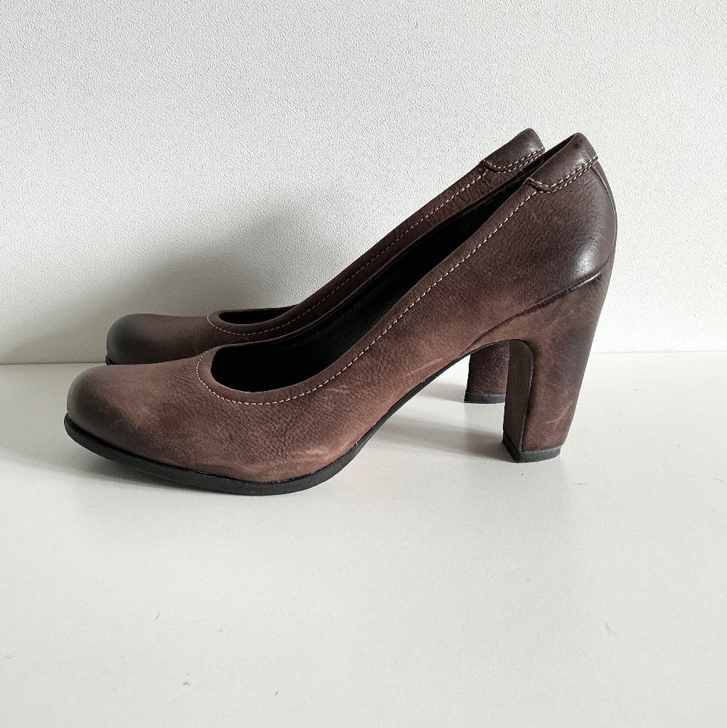 Ecco pumps leer bruin mt 39, Kleding | Dames, Schoenen, Zo goed als nieuw, Pumps, Bruin, Ophalen of Verzenden