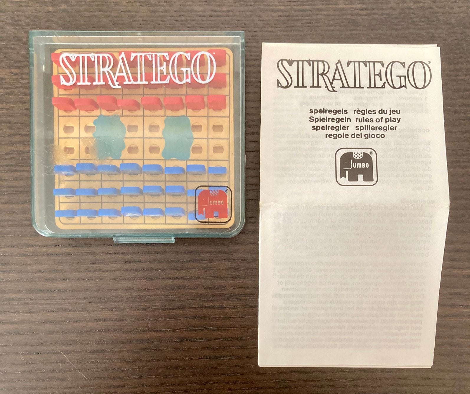 Vintage Jumbo mini play Stratego, Ophalen of Verzenden, Gebruikt