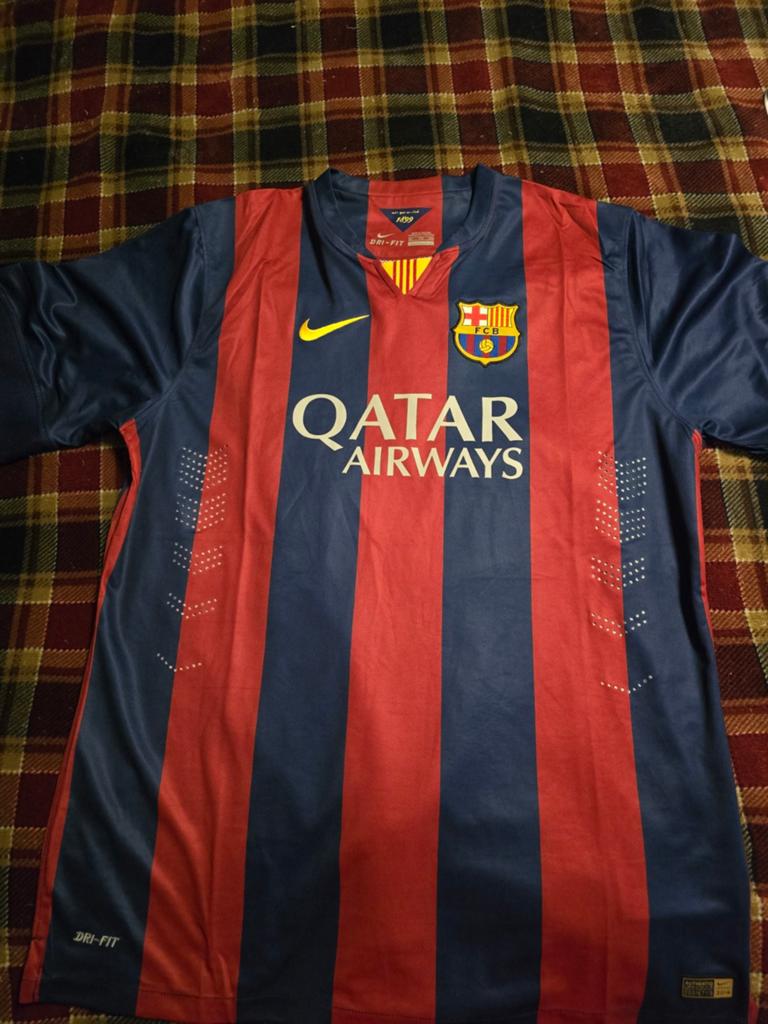 FC Barcelona Thuisshirt 2014/2015 - Qatar Airways, Maat XL, Ophalen of Verzenden, Nieuw, Shirt