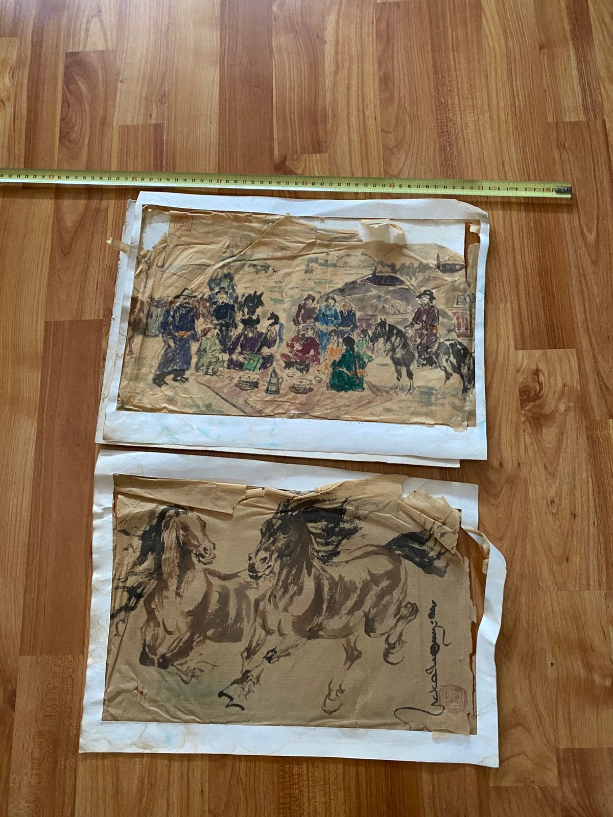 Chinees schilderij oo vloeipapier, Antiek en Kunst, Verzenden