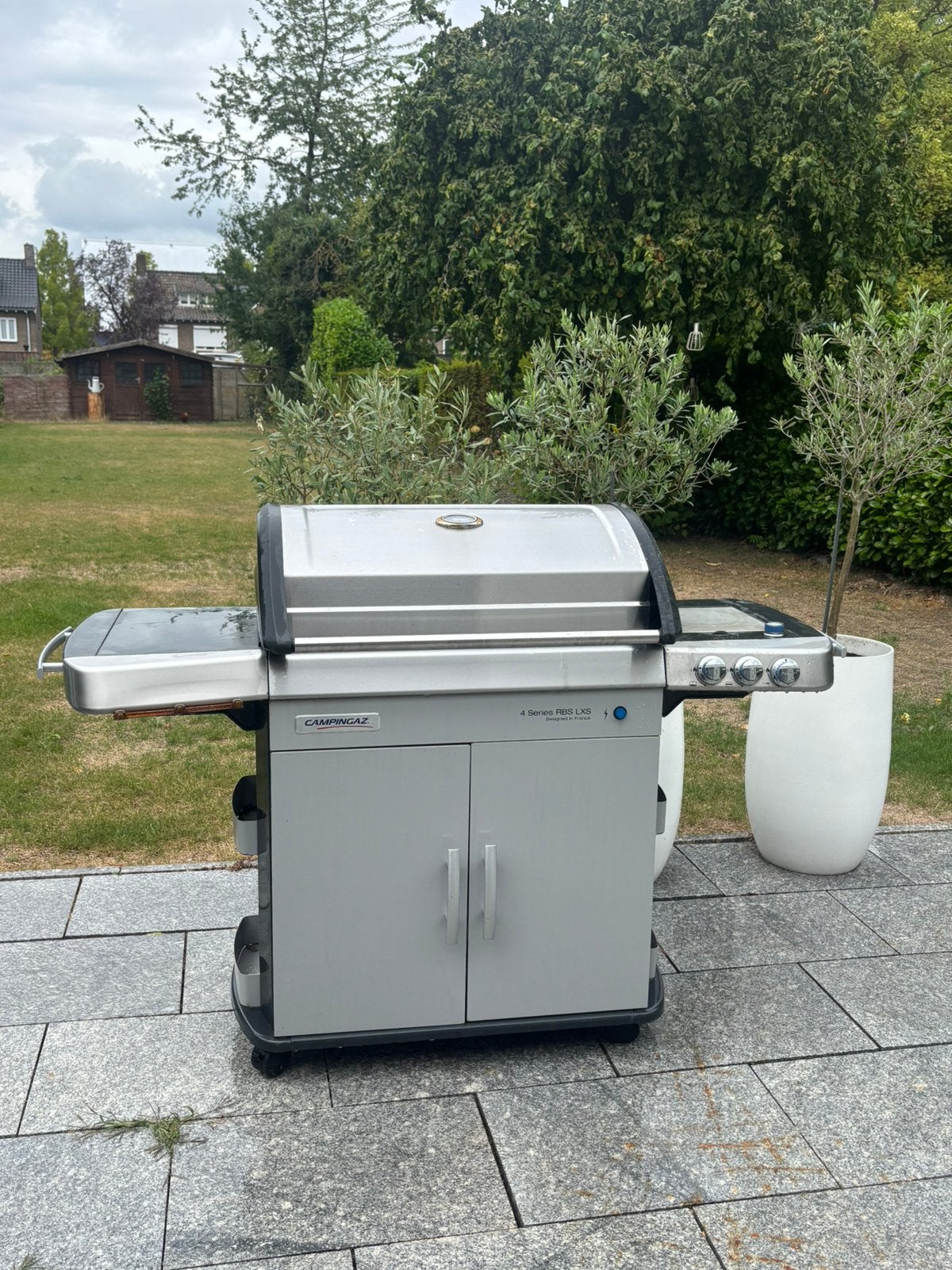 BBQ, gas bbq, zilveren/ zwarte grill, Ophalen, Gebruikt