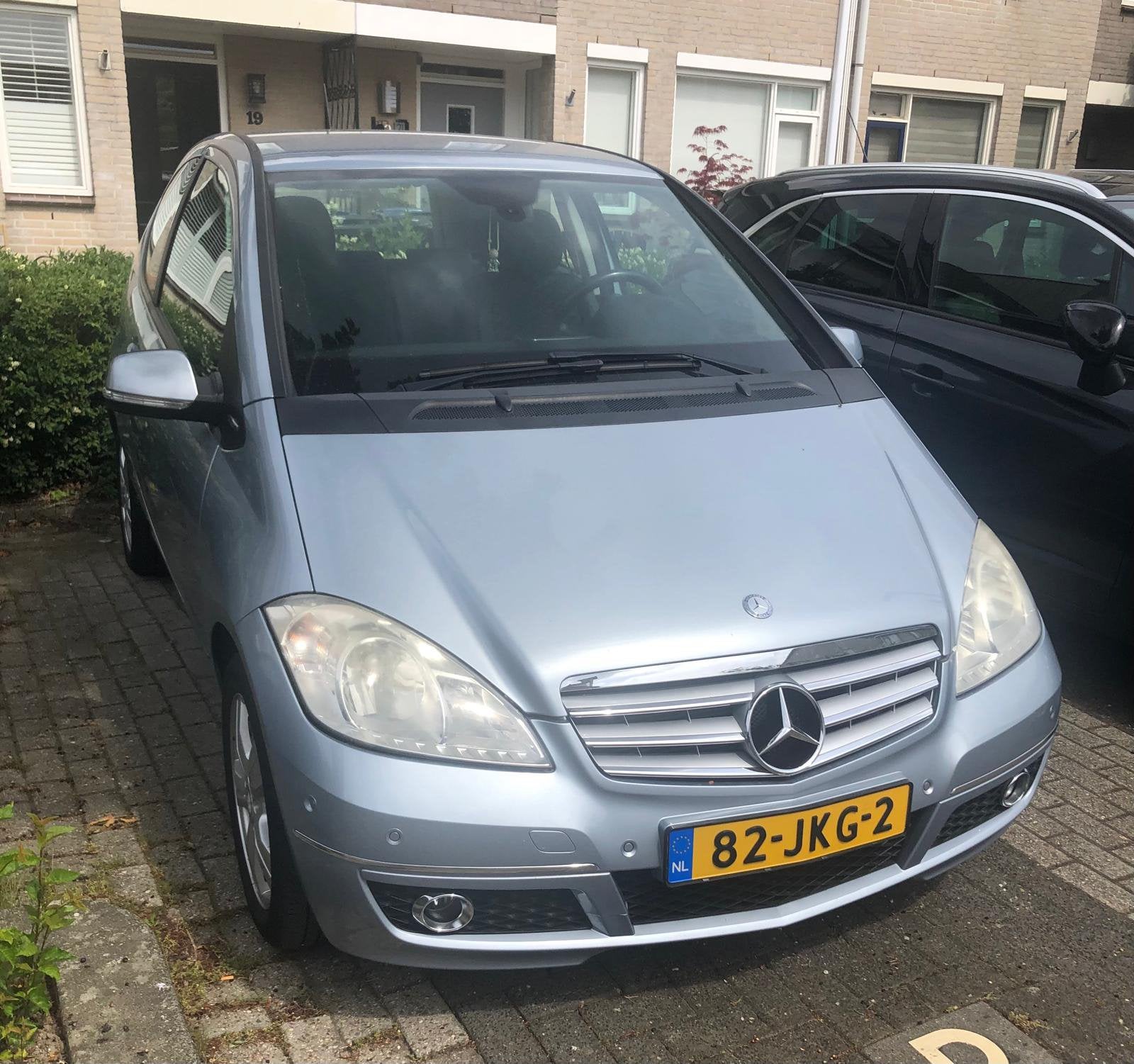 Mercedes-Benz A-Klasse 1.5 A160 5DRS AUT 2009 Blauw, Zwart, Leder en Stof, 49 €/maand, 1000 kg