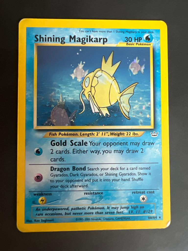 Pokémon Shining Magikarp (66/64) Neo Revelation, Ophalen of Verzenden, Zo goed als nieuw, Losse kaart, Foil