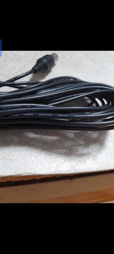 Zwarte DC-voedingskabel 28AWG 60C 30V, Ophalen of Verzenden, Gebruikt, Minder dan 2 meter, Overige kabels