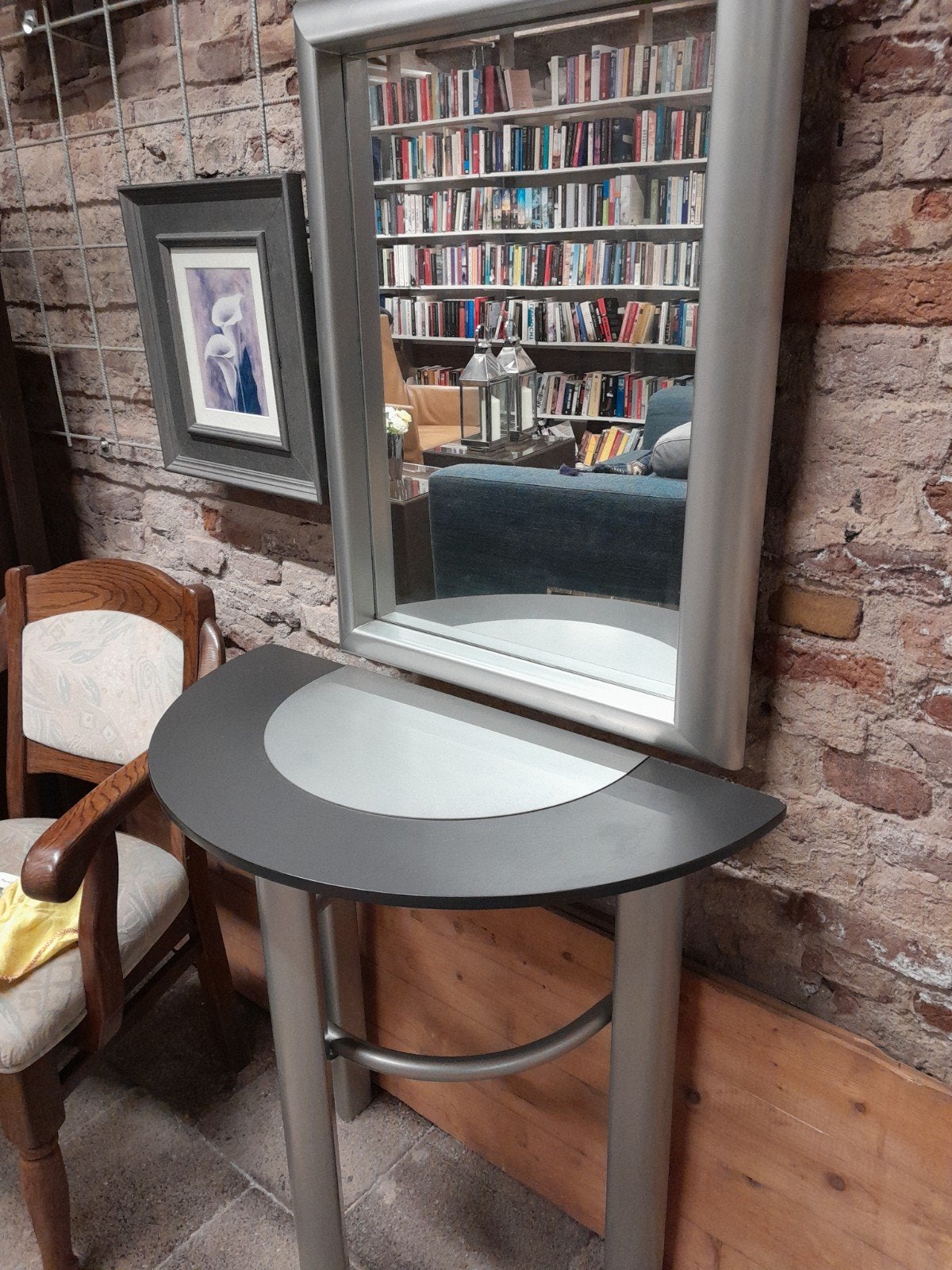 Spiegel met console tafel - Modern design, Ophalen, Gebruikt