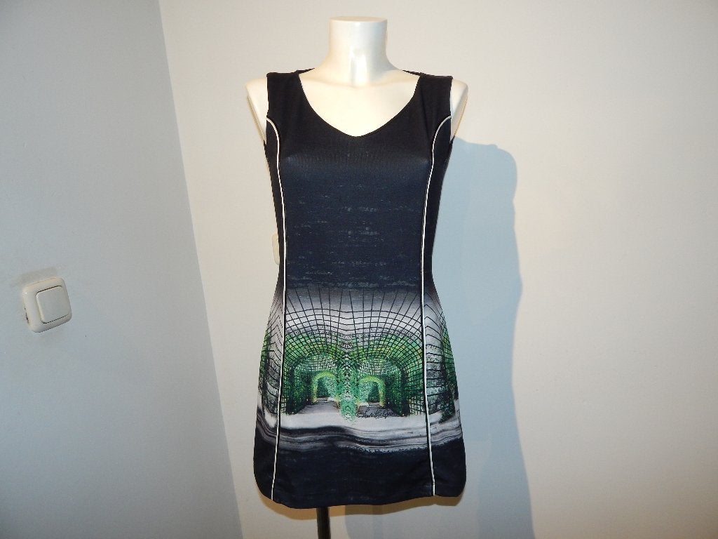 Save the Queen apart tuniek garden foto look print M, Maat 38/40 (M), Save the Queen, Zo goed als nieuw, Meerkleurig