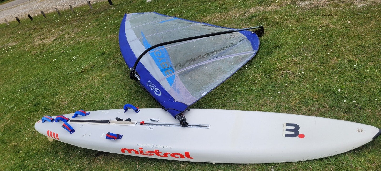 Mistral Olympic 96 One Design Windsurfset Compleet, Mistral, Gebruikt, 6.5 m² tot 8 m², 300 cm of meer