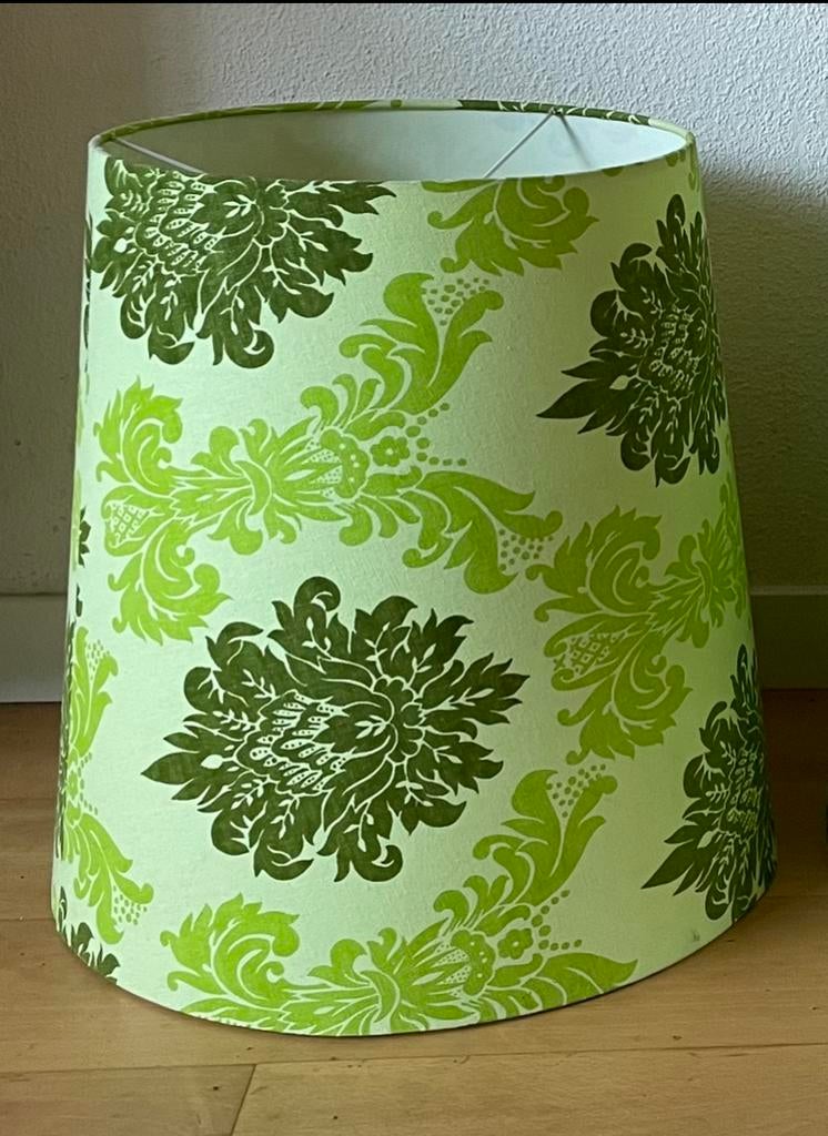 Lampen kap 40 cm. vintage / retro groen, Ophalen of Verzenden, Zo goed als nieuw