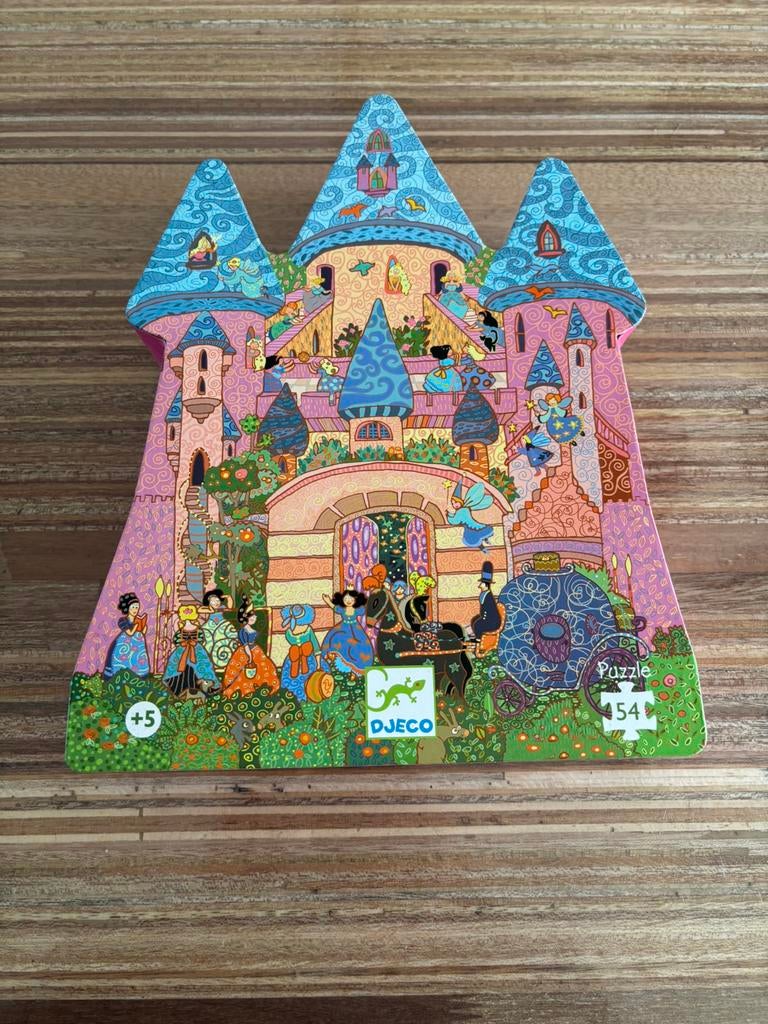 Djeco legpuzzel in luxe doos The Fairy Castle - 54 stukjes, Ophalen of Verzenden, Meer dan 50 stukjes, Nieuw, 4 tot 6 jaar