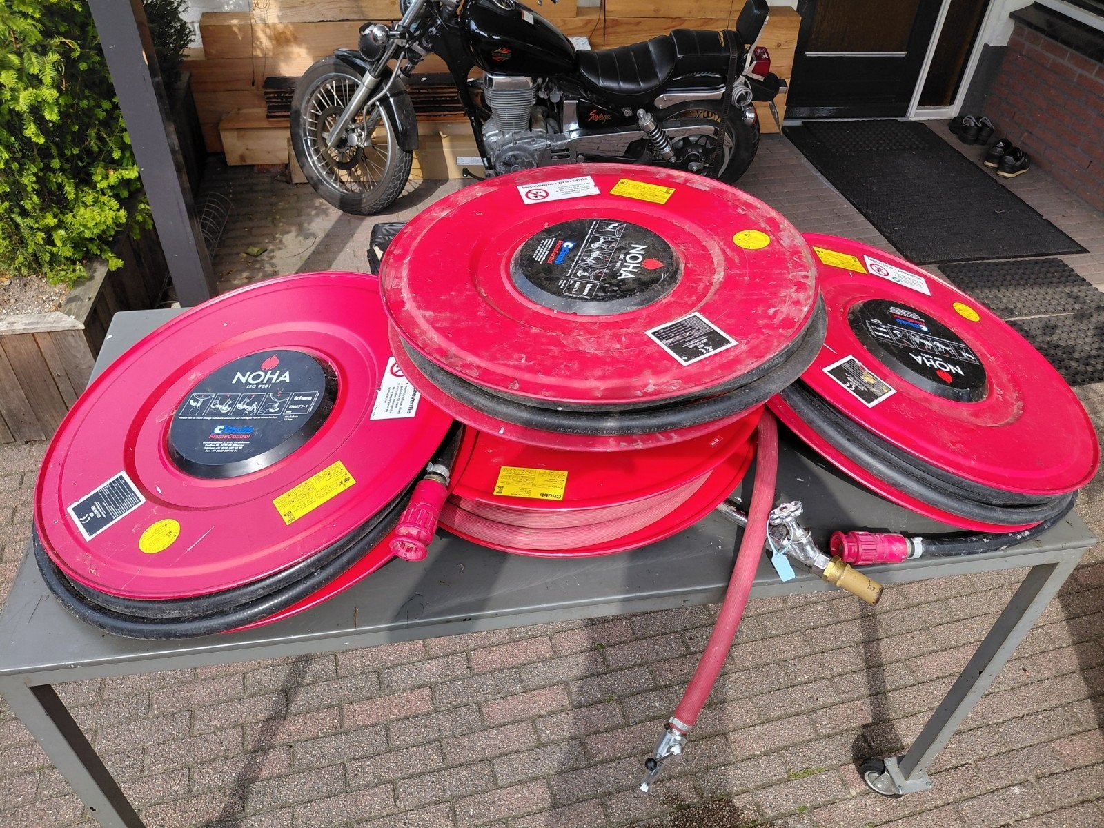 brandslang 20 mtr, Ophalen
