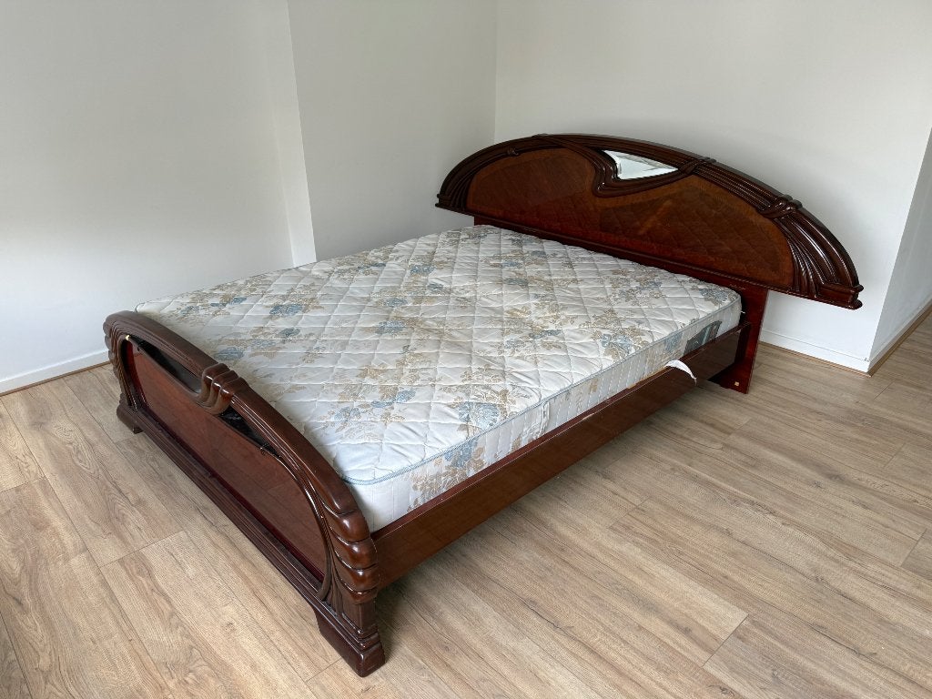 mooie bed B160 en L190, Ophalen, Gebruikt, Eenpersoons, Bruin