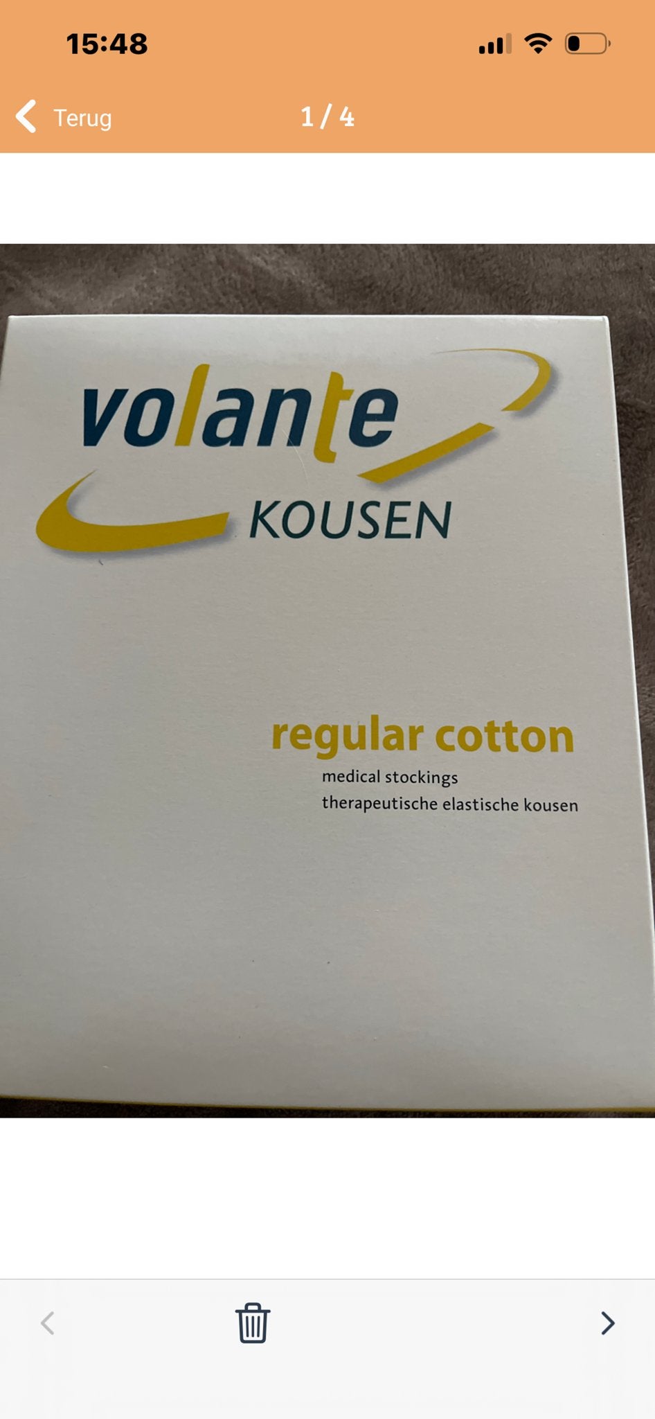 Volante Regular Cotton therapeutische elastische kousen, Sokken en Kniesokken, Beige, Nieuw, Overige maten