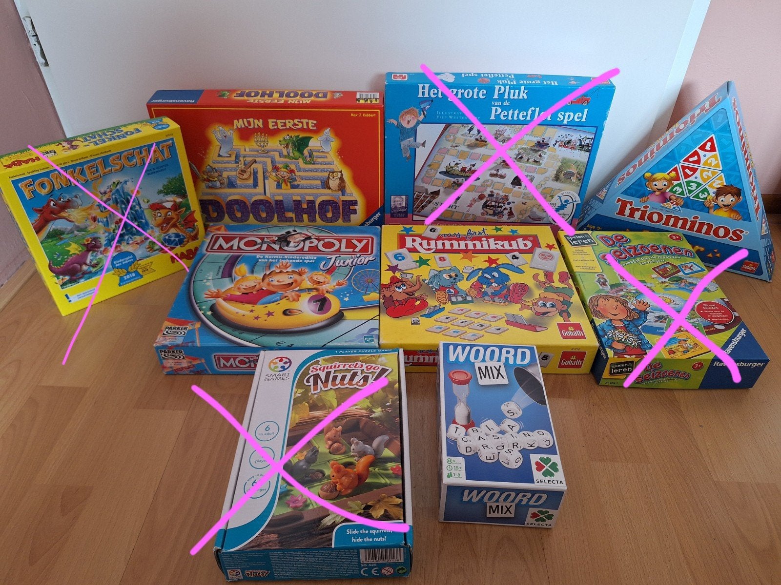 Leuke bordspellen voor kinderen vanaf 4 jaar! € 5,- per spel, Ophalen, Zo goed als nieuw