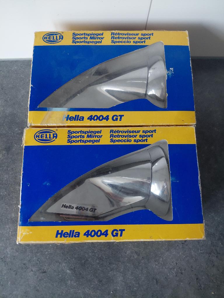 NOS Set Hella 4004 GT Sportspiegels Chroom Opel BMW VW, Ophalen of Verzenden, Nieuw, Mercedes-Benz