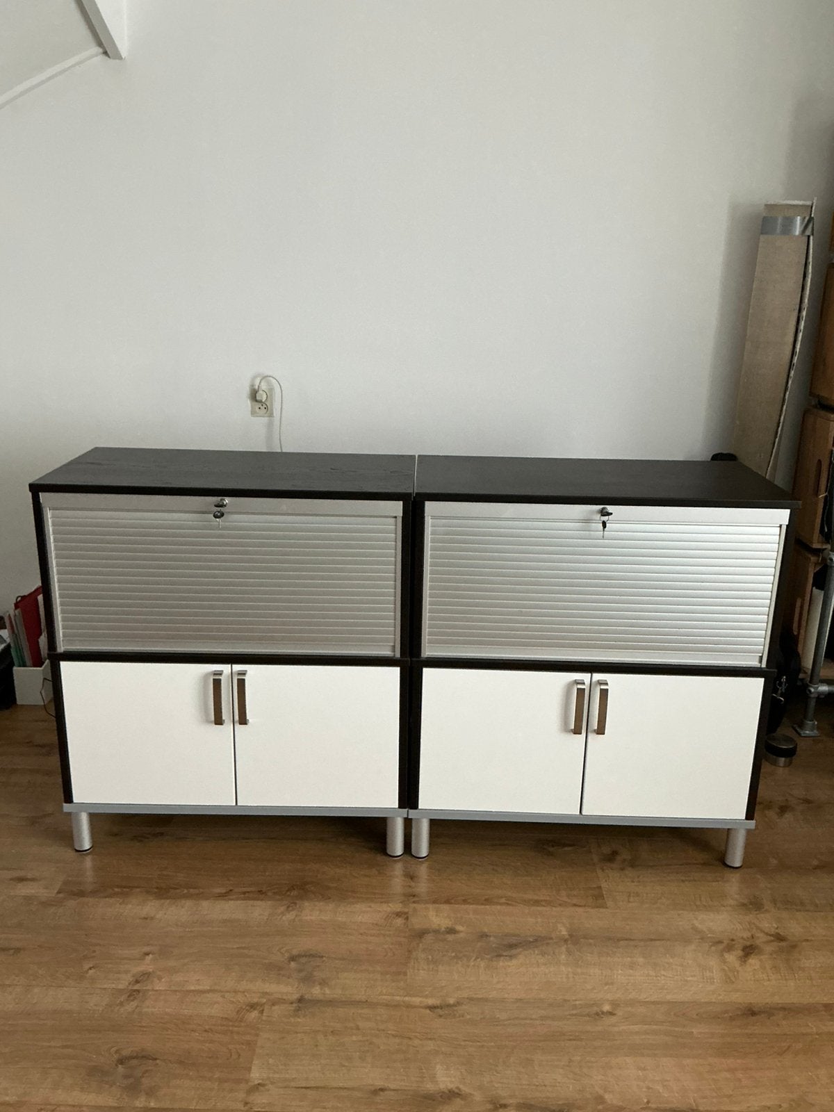 Kantoorkasten Ikea Effektiv B 84,7 x D 43 x H 94,7 cm, Huis en Inrichting, Gebruikt, 50 tot 100 cm, 25 tot 50 cm, Met deur(en)