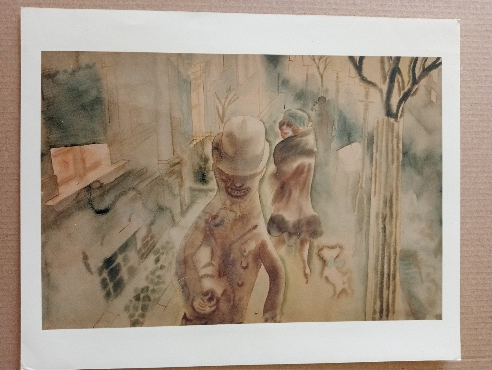 George Grosz Straatscene Flirt Persfoto Loek Brons, Ophalen of Verzenden