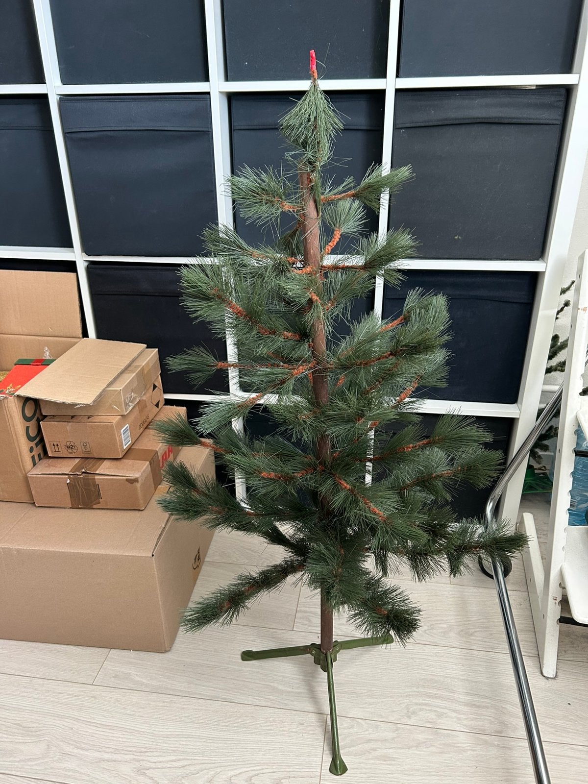 Oude vintage kunst kerstboom spar, Ophalen, Gebruikt