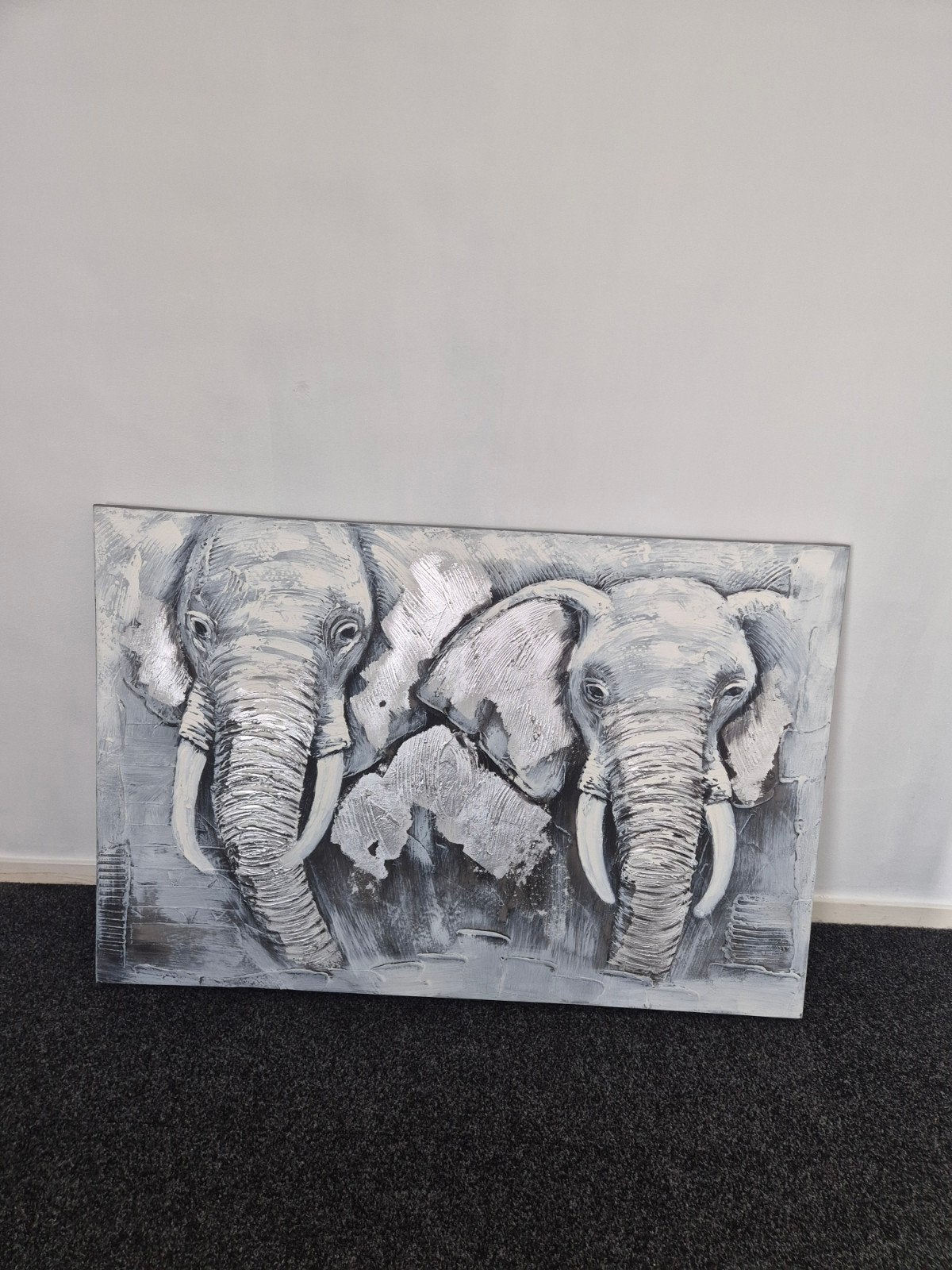 Schilderij met olifanten, Ophalen, 50 – 75, Gebruikt, Schilderij