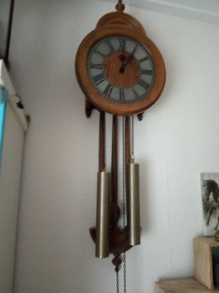 Wand klok van zolder opruiming, Ophalen, Gebruikt, Analoog, Wandklok