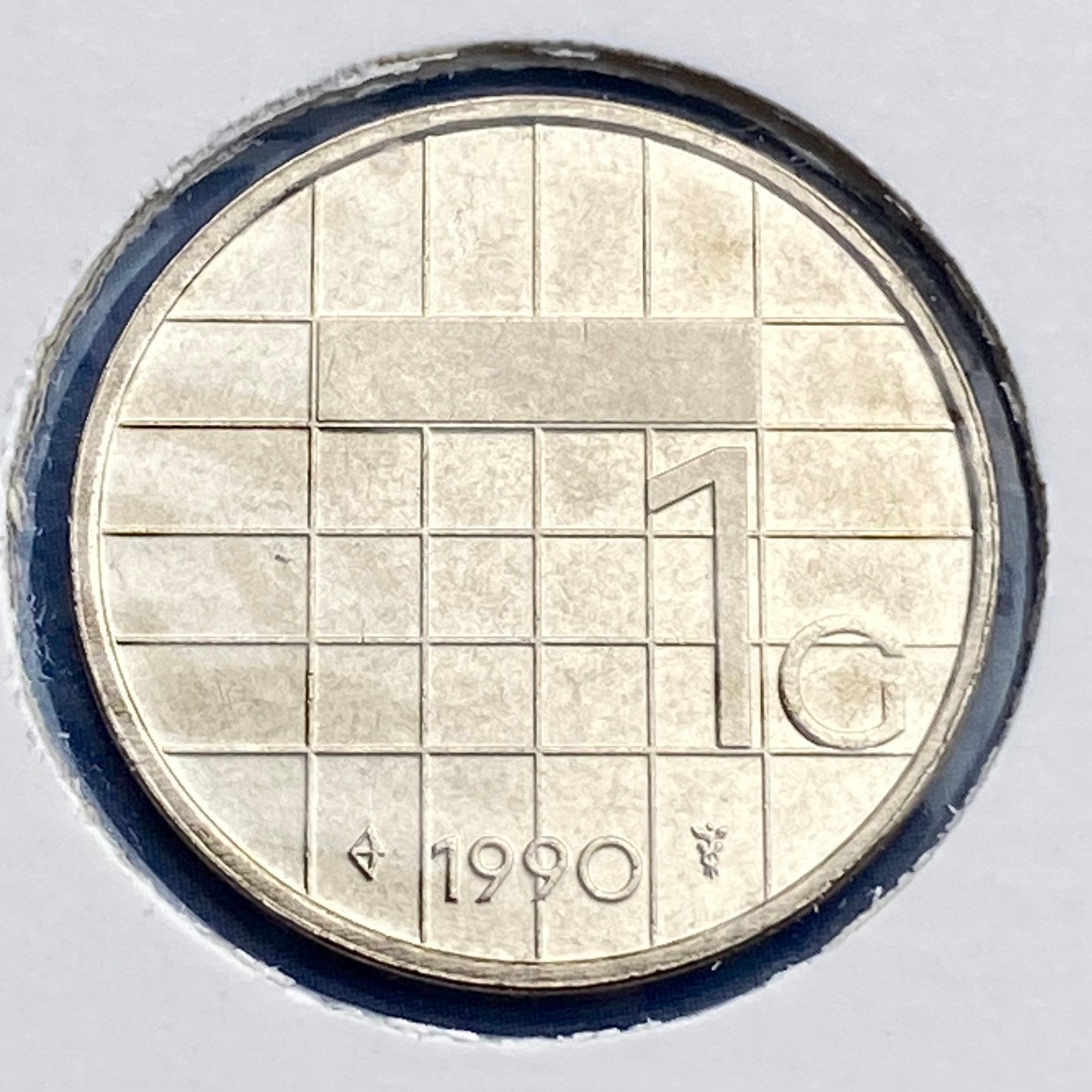 FDC / UNC Gulden uit 1990 van Beatrix, Verzenden, Koningin Beatrix, 1 gulden, Losse munt