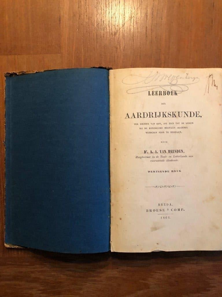 1866 Leerboek der Aardrijkskunde voor hen die zich tot de, Antiek en Kunst, Antiek | Boeken en Bijbels, Verzenden, Dr. A.A. van Heusden