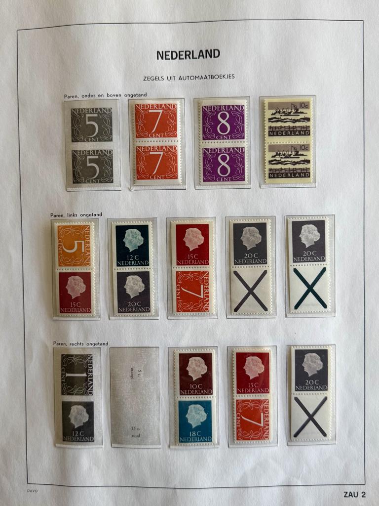 Postfrisse combinaties uit postzegelboekjes op DAVO-bladen, Postzegels en Munten, Postzegels | Nederland, Ophalen of Verzenden