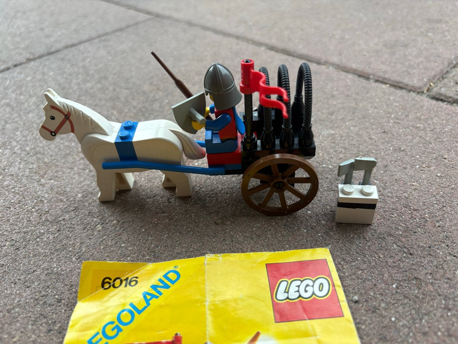 Lego Legoland 6016 Ridder met paard en kar, Ophalen, Gebruikt, Lego, Castle