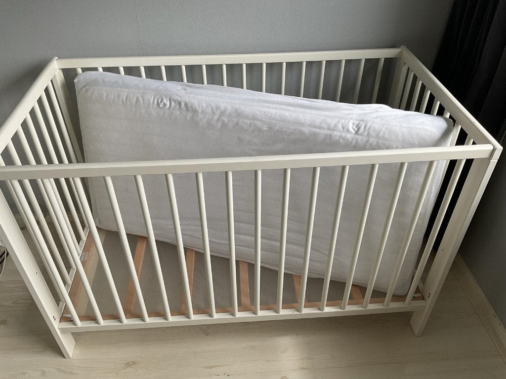 Ikea baby kinderbed ledikant met matras Gulliver Pelleplultt, Ophalen, Gebruikt, Minder dan 140 cm, Matras