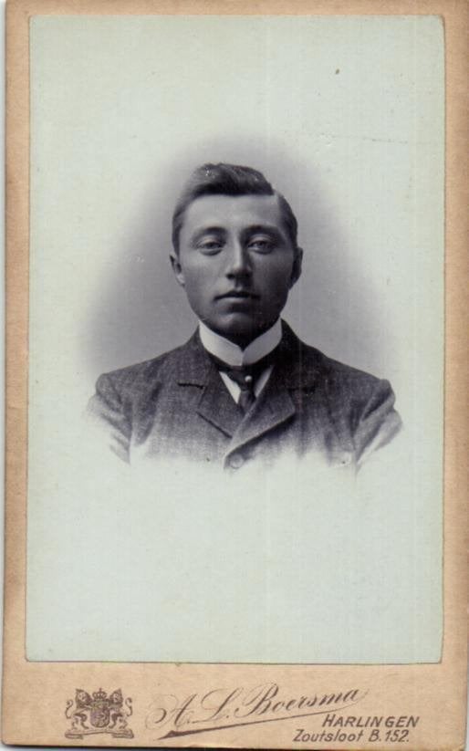 CDV- A.L. Broersma -  Zoutsloot -Harlingen, Verzamelen, Foto's en Prenten, Gebruikt, Verzenden, Foto, Voor 1940