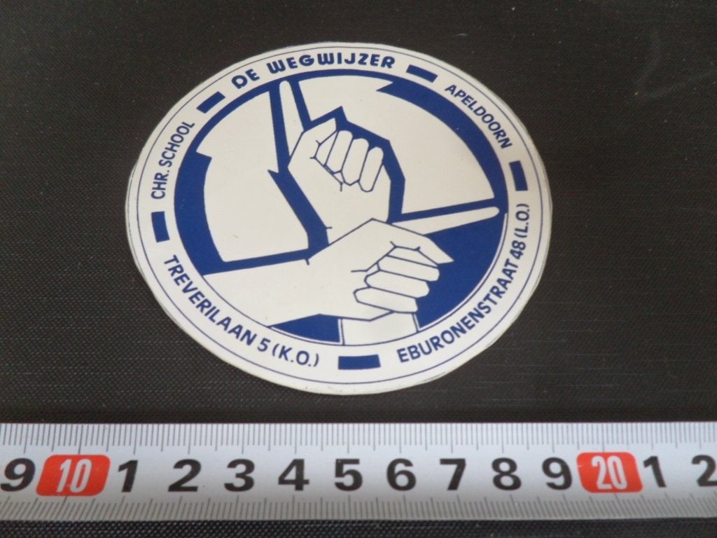 sticker apeldoorn chr school DE WEGWIJZER, Verzamelen, Stickers, Ophalen of Verzenden, Zo goed als nieuw