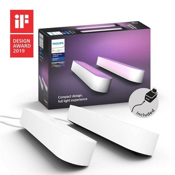 Philips Hue Play Light Bar - Wit & Kleur Ambiance (2-pack), Wit, Ophalen of Verzenden, Kleur aanpasbaar, Philips Hue
