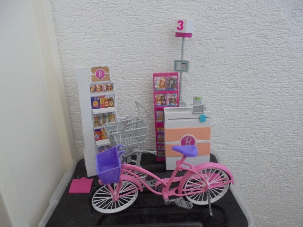 barbie winkel incl fiets nieuw, Ophalen of Verzenden, Nieuw, Barbie