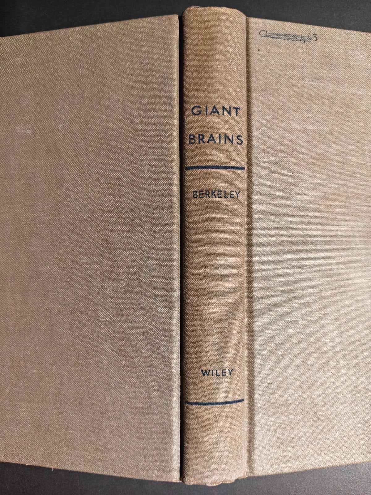Giant brains, or machines that think - E.C. Berkeley (1949!), Ophalen of Verzenden, Gelezen, Elektrotechniek