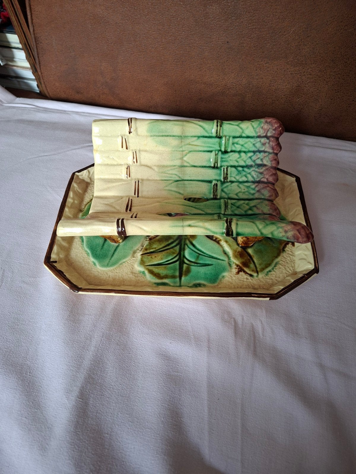 majolica aspergeschaal, Ophalen of Verzenden