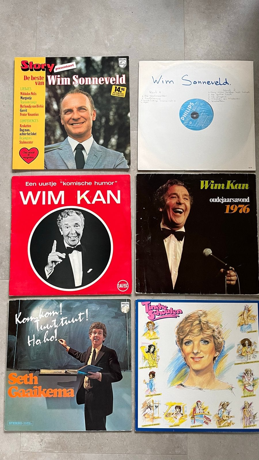 14 stuks cabaret LP's: Wim Sonneveld, Wim Kan, Seth G, Cd's en Dvd's, LP, Gebruikt, Cabaret of Kleinkunst, Ophalen of Verzenden