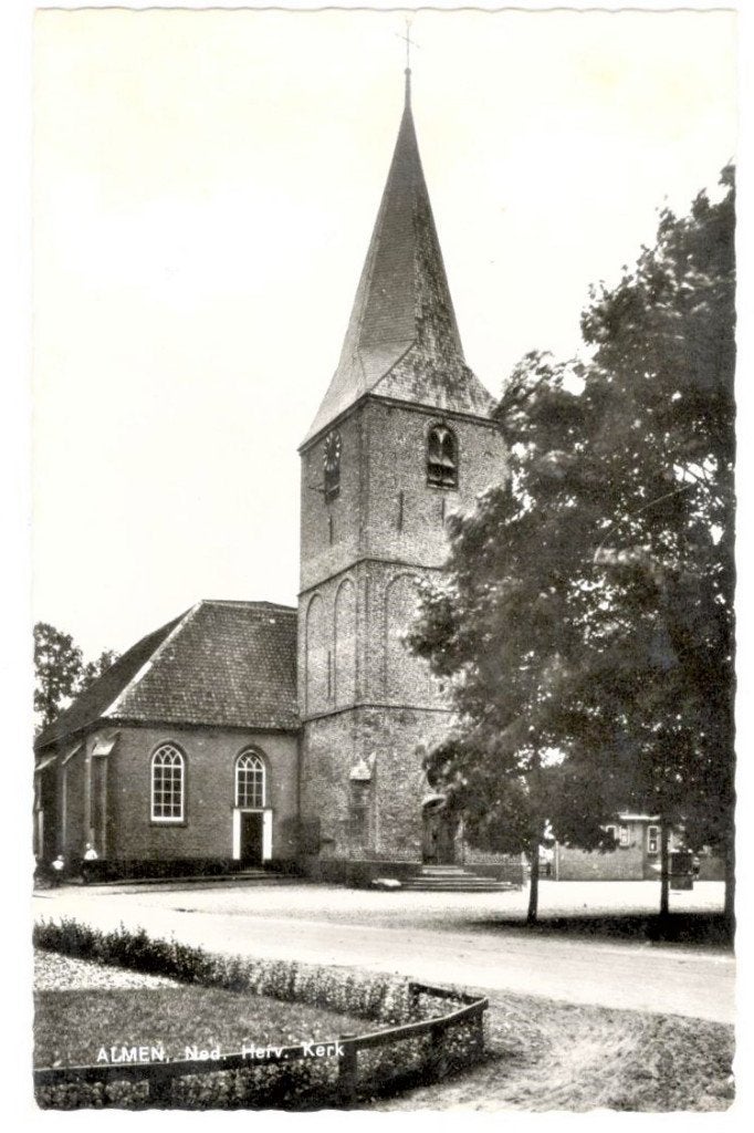 Ansichtkaart Almen Nederlands Hervormde Kerk, Ophalen, 1940 tot 1960, Gelopen, Gelderland