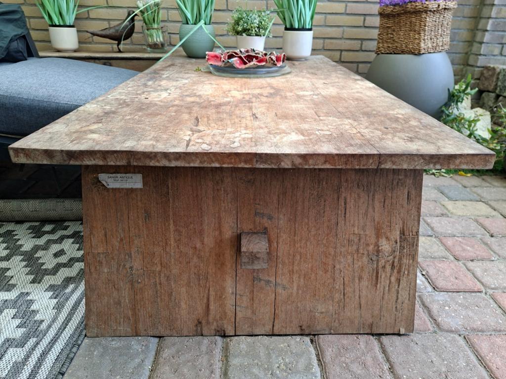 GRATIS afhalen: Indonesische tafel, Ophalen of Verzenden, Gebruikt, Rechthoekig, Teakhout